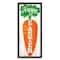 Stupell Industries Happy Easter Vertical Rustic Carrot Sign Phrase Framed Giclee Art